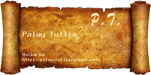 Palay Tullia névjegykártya